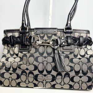 Coach Black and Gray Satchel